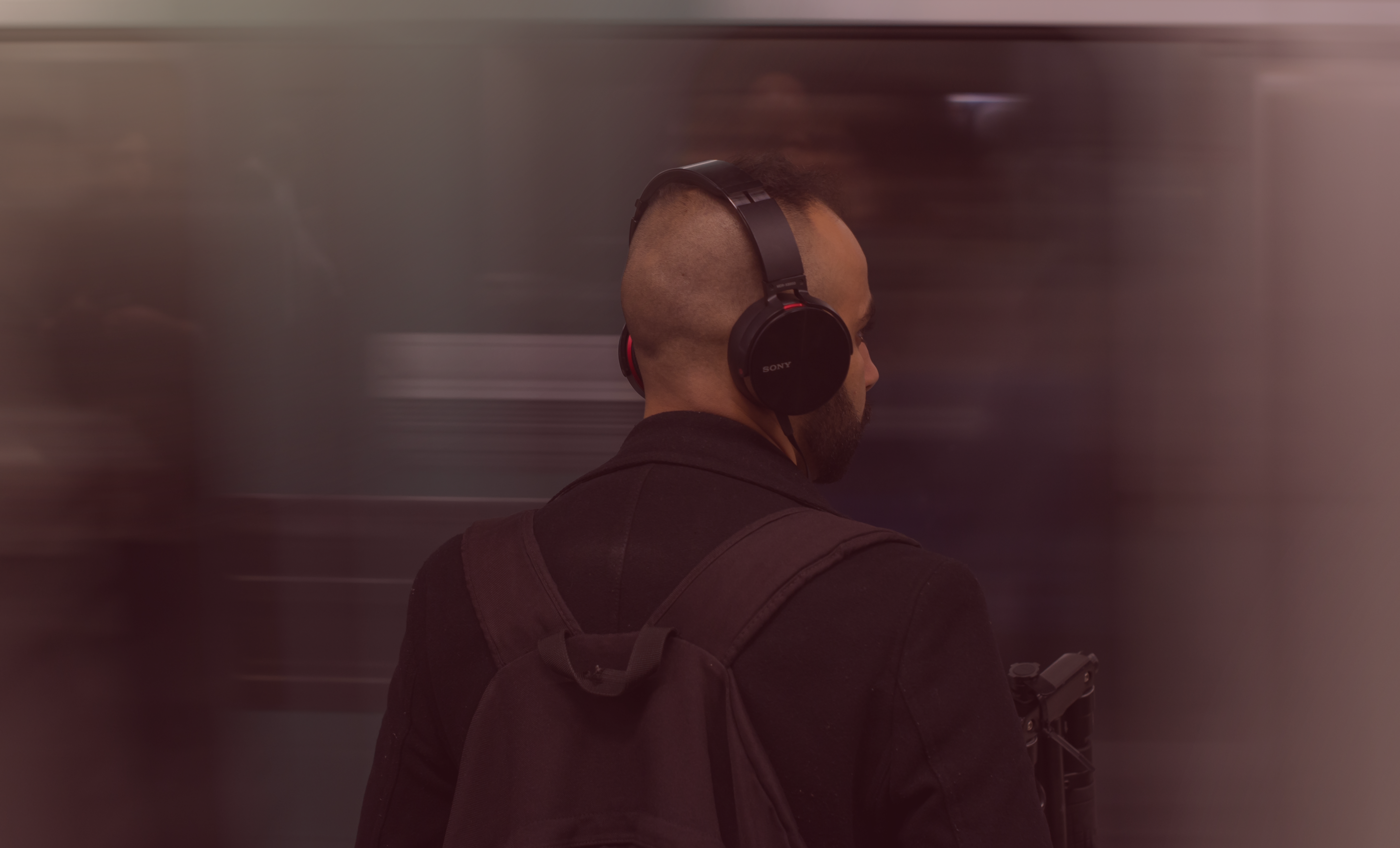 a man with headphones