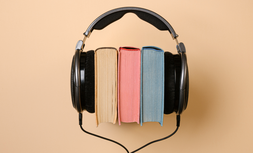 books and headphones